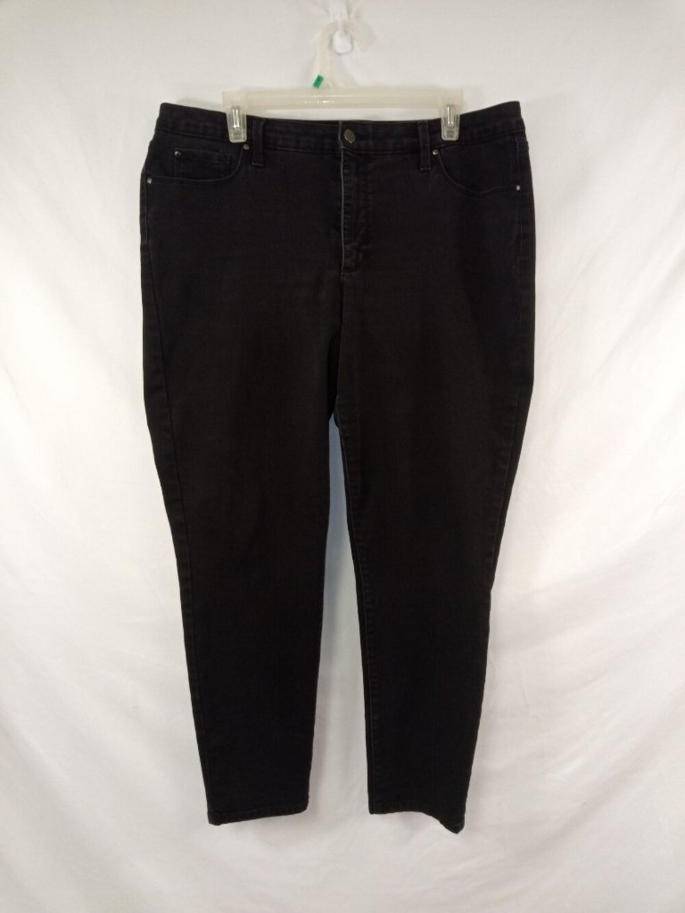 Charter Club Women's Black Bristol Skinny Ankle Jeans Size 16
